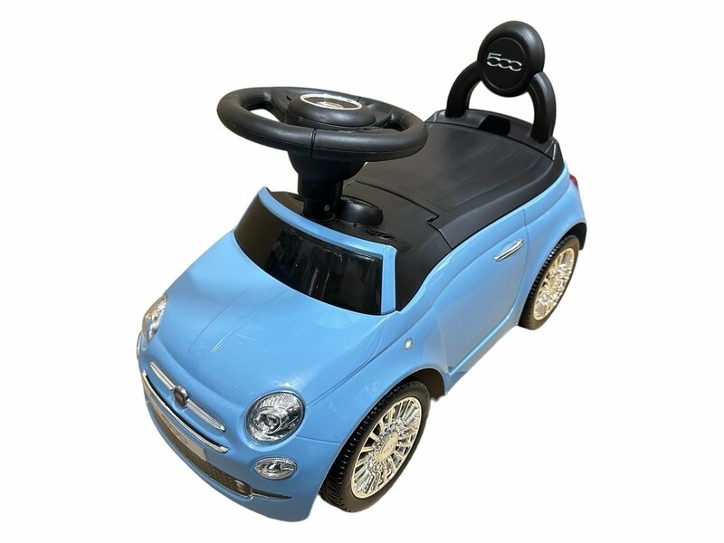 極美品 FIAT500 フィアット500 乗用玩具 おもちゃ 足けり ブルー 乗れる玩具 車 くるま おもちゃ 1～4歳 本体 正規ライセンス 青 押し車