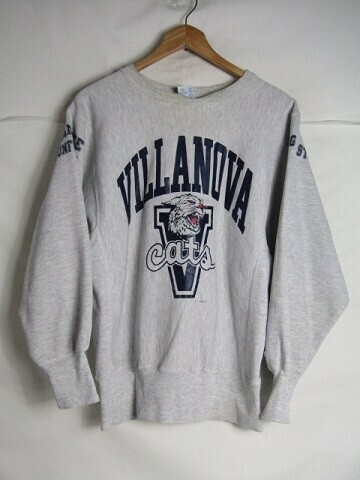 90年代　USA製　Champion　チャンピオン　リバースウィーブ　villanova wildcats 3面プリント　グレー　Mサイズ