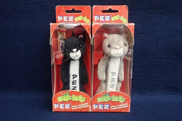 ▼未開封あり PEZ キャッツ＆ドッグス 2個▼ペッツ/CATS＆DOGS/キャンディーディスペンサー