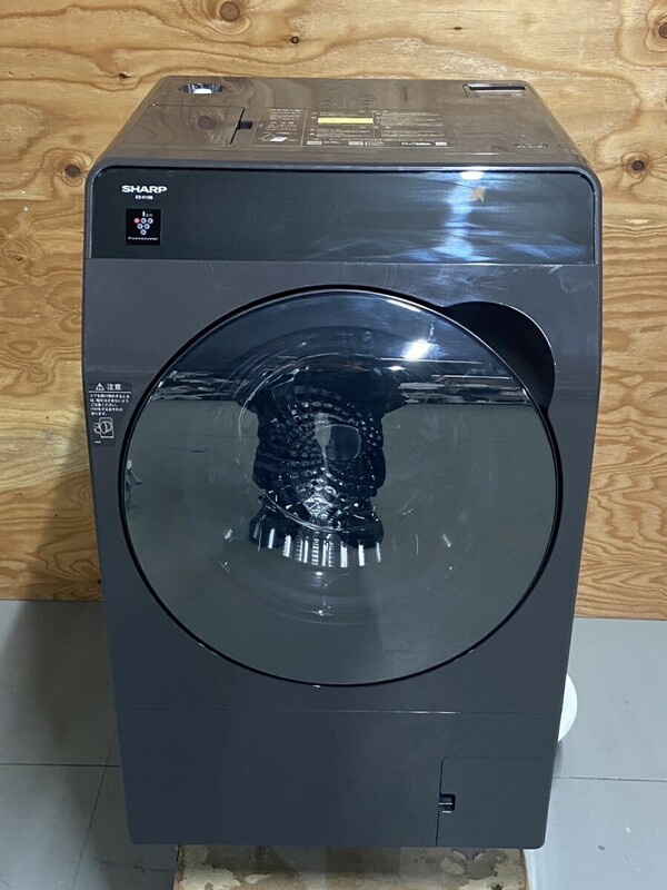 1円～SHARP　シャープ　ドラム式電気洗濯乾燥機　ES-K10B-TL　2023年製　リッチブラウン　左開き　標準洗濯容量10.0Kg　ドラム式　51210L
