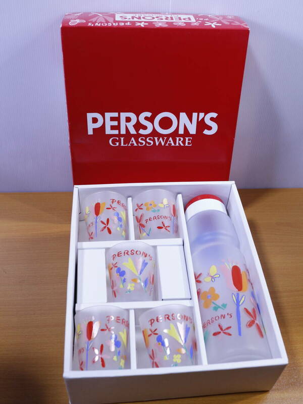 PERSON'S パーソンズ　グラスウェア GLASSWARE　クールポット＆タンブラー５個　グラスとクールポット（麦茶ポット）セット　東洋ガラス　