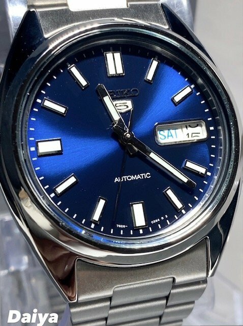 新品 SEIKO セイコー 正規品 腕時計 SEIKO5 セイコー5 オートマチック 自動巻き 防水 アナログ カレンダー ステンレス ブルー プレゼント
