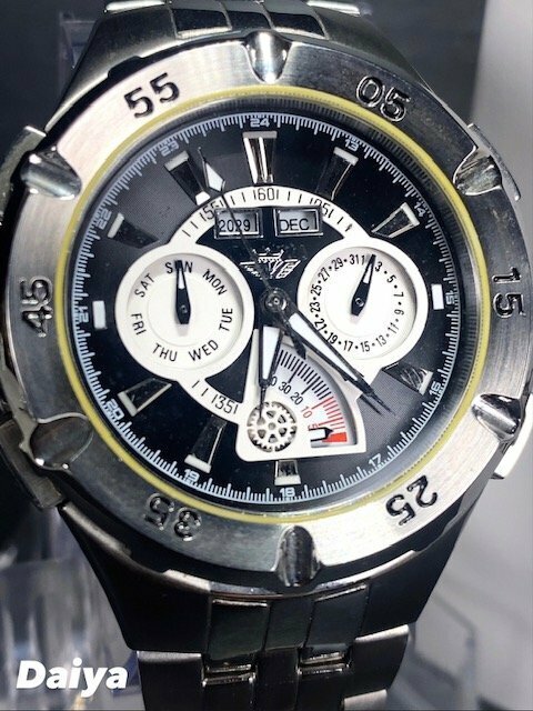 新品 正規品 ドミニク DOMINIC 機械式 自動巻き 腕時計 オートマティック カレンダー 防水 ステンレス からくり時計 ブラック ホワイト
