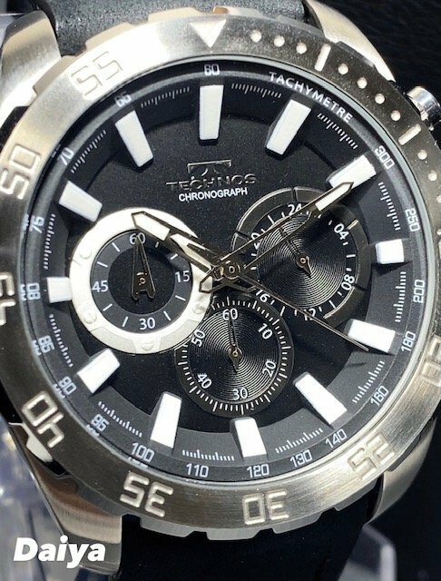 新品 TECHNOS テクノス 腕時計 正規品 アナログ腕時計 クオーツ クロノグラフ 日常生活強化防水 レザーベルト メンズ ブラック プレゼント