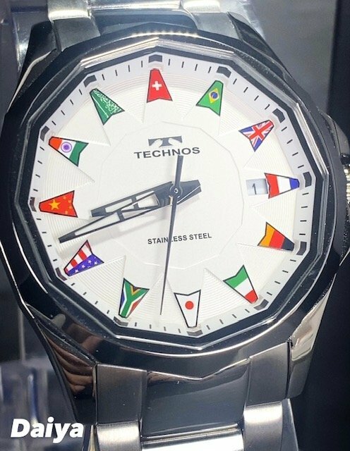 新品 テクノス TECHNOS 正規品 腕時計 アナログ腕時計 クオーツ ステンレス 3気圧防水 カレンダー ビジネス ホワイト シルバー プレゼント