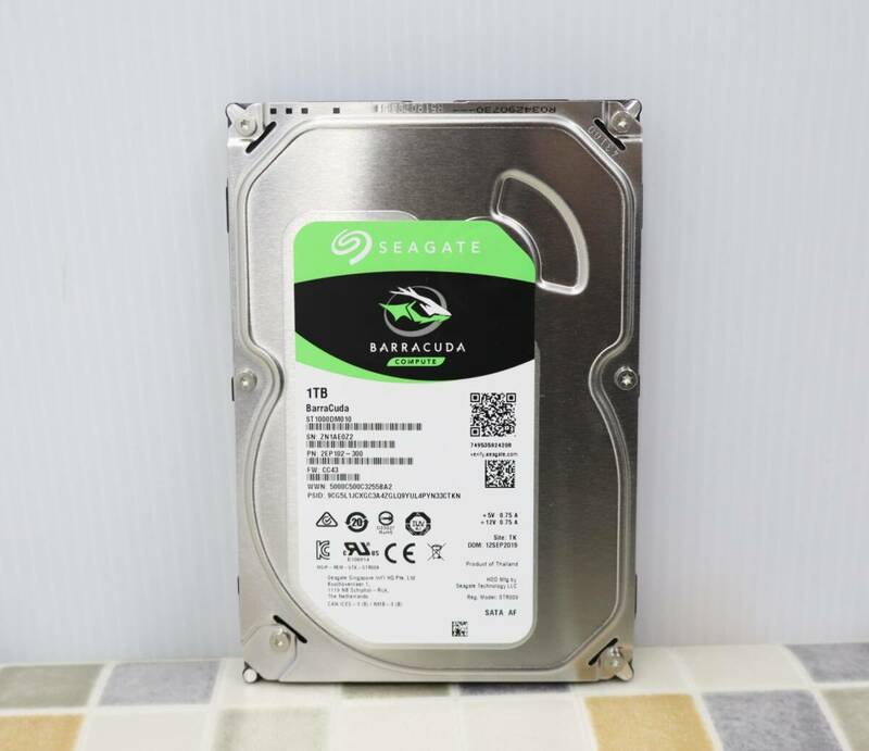 ∨ 1.0TB｜SATA 内蔵型 3.5インチ ハードディスク｜Seagate シーゲート ST1000DM010 ｜フォーマット済み 内蔵 HDD ■O7832