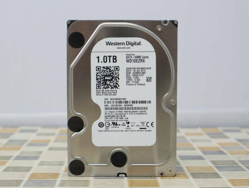 ∨ 1.0TB 1TB｜SATA 内蔵型 3.5インチ ハードディスク｜Western Digital ウェスタンデジタル WD10EZRX HDD｜ フォーマット済み ■O1949