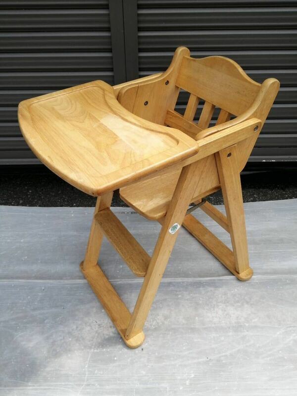 ☆ KATOJI カトージ ハイチェアー 折りたたみテーブル椅子　ベビーチェア 木製ベビーチェア ハイチェア　ゆ