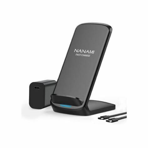 NANAMI ワイヤレス急速充電器 (USB-C 20W出力の急速充電器に昇進) 置くだけ充電器 セット