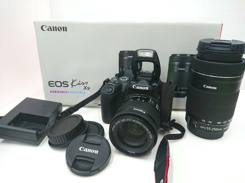 Canon キヤノン EOS kiss X9 EF-S 18-55 /55-250 IS STM Kit キャノン デジタルカメラ