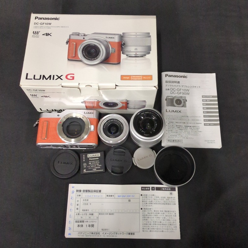 1円 Panasonic LUMIX DC-GF10 1:3.5-5.6/12-32 1:1.7/25 ミラーレス一眼 デジタルカメラ Ｃ040750