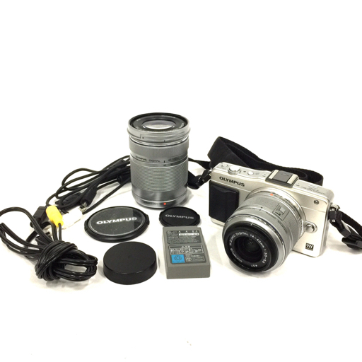 1円 OLYMPUS PEN Mini E-PM2 M.ZUIKO DIGITAL 14-42mm 1:3.5-5.6 含む ミラーレス一眼カメラ レンズ C022132