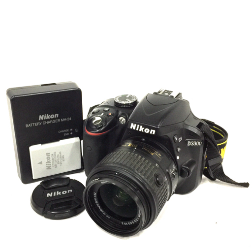 1円 Nikon D3300 AF-S DX NIKKOR 18-55mm 1:3.5-5.6G VRII デジタル一眼レフカメラ レンズ C022128