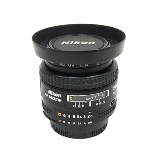 1円 Nikon AF NIKKOR 24mm 1:2.8 D カメラレンズ Fマウント オートフォーカス