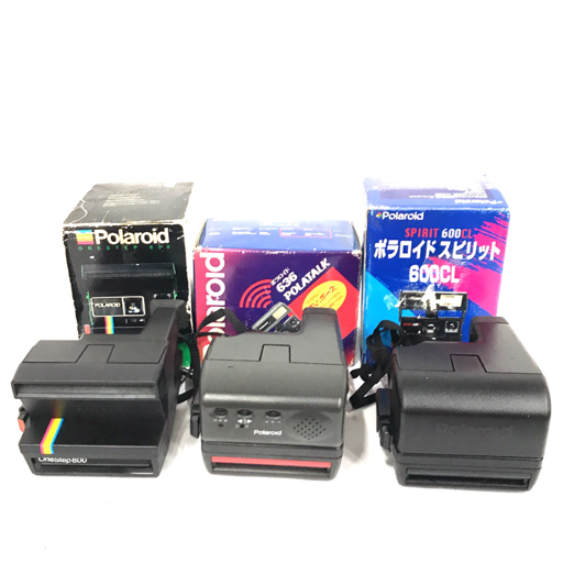 Polaroid OneStep 600 636 POLATALK SPIRIT 600CL ポラロイドカメラ インスタントカメラ 3点セット QR052-34