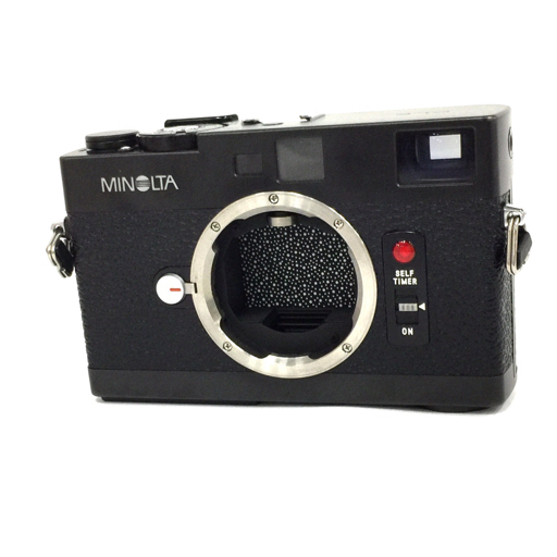 MINOLTA CLE レンジファインダー フィルムカメラ ブラック ボディ 光学機器 QR061-372