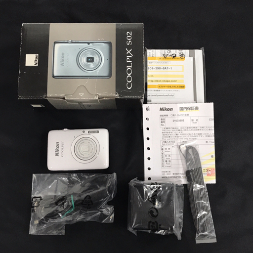 1円 美品 Nikon COOLPIX S02 4.1-12.3mm 1:3.3-5.9 コンパクトデジタルカメラ ホワイト C051806