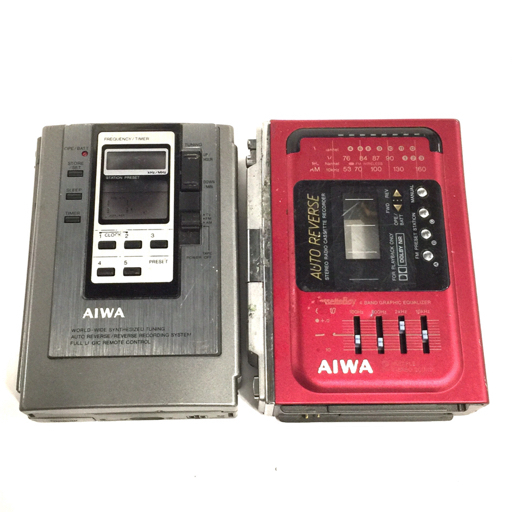AIWA HS-JX30 HS-J10 ポータブルカセットレコーダー 2点セット オーディオ機器