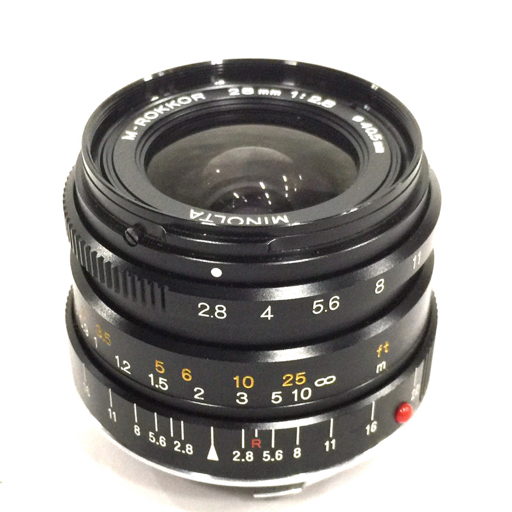 MINOLTA M-ROKKOR 28mm 1:2.8 カメラレンズ マニュアルフォーカス QR061-133