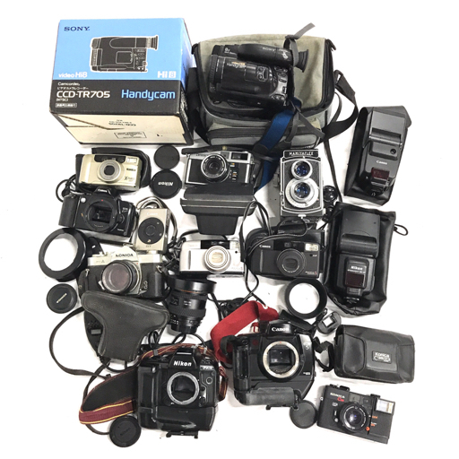 1円 Nikon F90X CANON EOS 5 KONICA C35 含む カメラ レンズ まとめセット