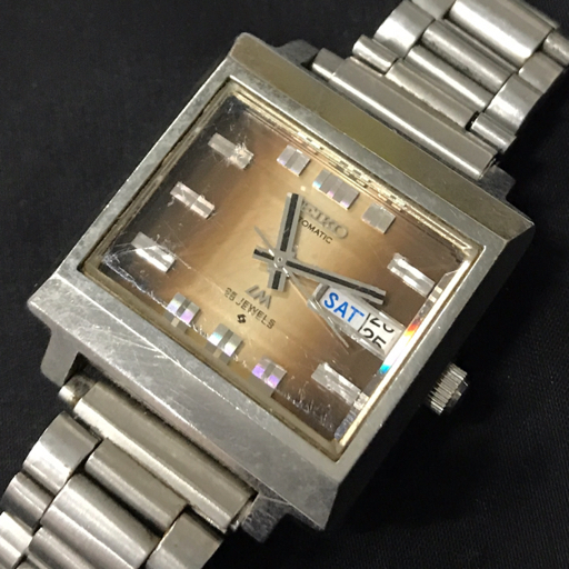 セイコー ロードマチック デイデイト 自動巻 オートマチック 腕時計 5606-5080 メンズ ブラウン文字盤 ジャンク品