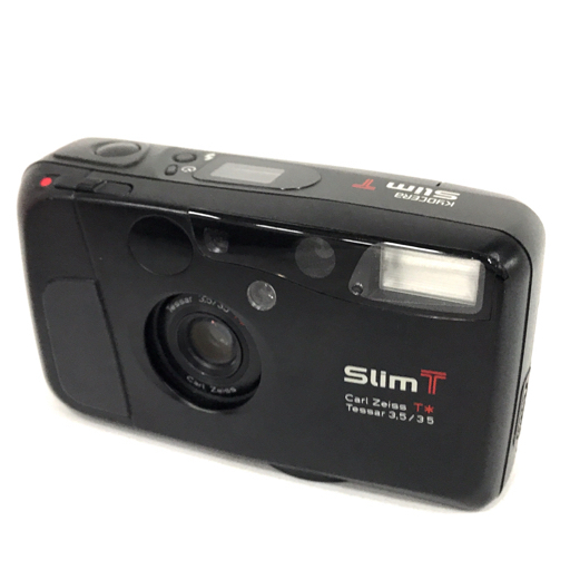 1円 KYOCERA Slim T Tessar 3.5/35 コンパクトフィルムカメラ 通電確認済み C161259