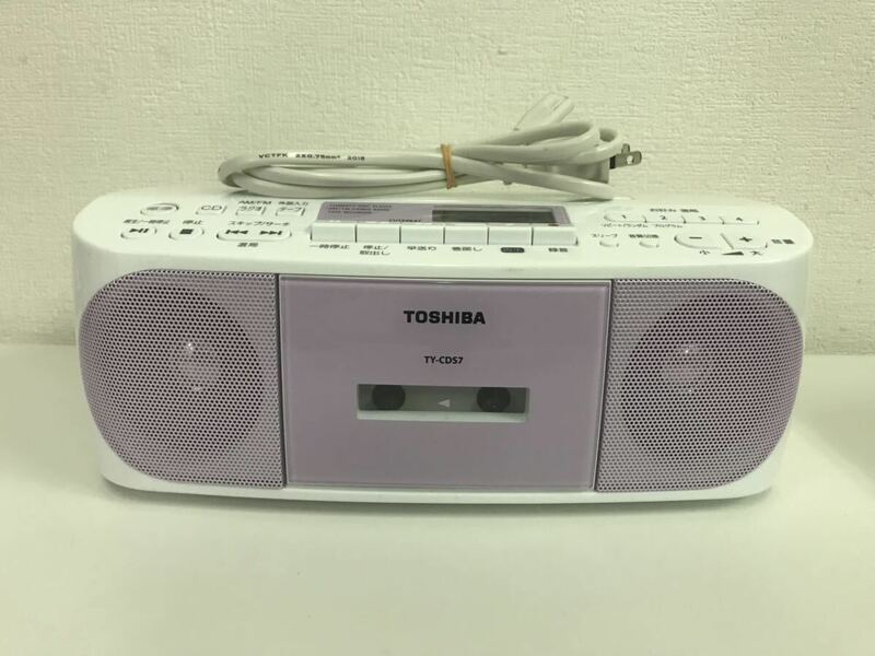 D/ TOSHIBA 東芝 CDラジオカセットレコーダー CDラジカセ TY-CDS7 2018年製