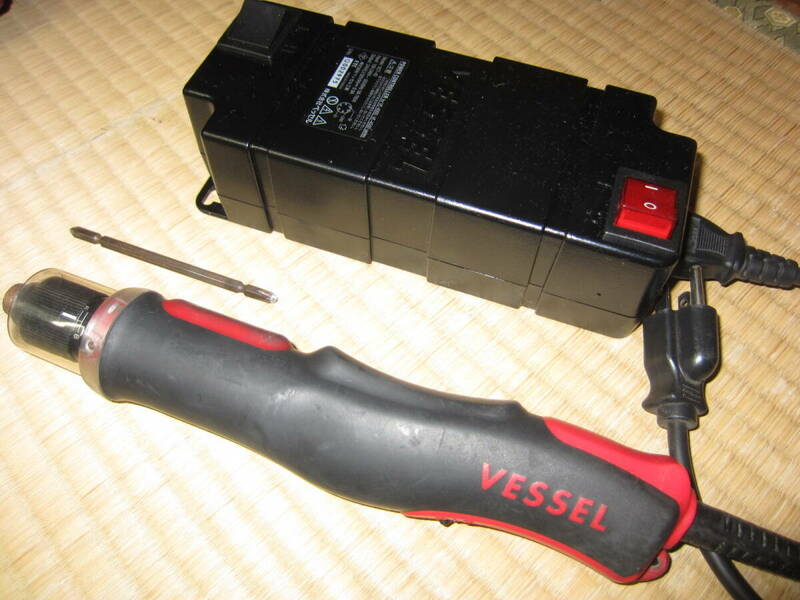 VESSELベッセルVE-4000P電動ドライバー中古プッシュスタート式VCT-45POWER CONTROLLER珍品ドリルドライバーレバー始動式ブラシレス