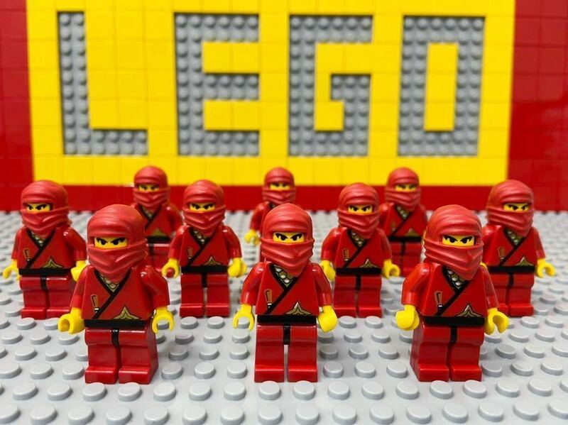 ☆戦国時代☆ レゴ　ミニフィグ　大量10体　忍者　赤色　赤忍者　( LEGO 人形 ショーグンシリーズ　C52720