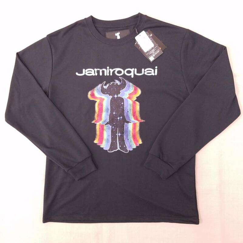 魅惑のバンドT特集! 新品『Jamiroquai ジャミロクワイ』長袖Tシャツ 濃灰 サイズL／ロックT