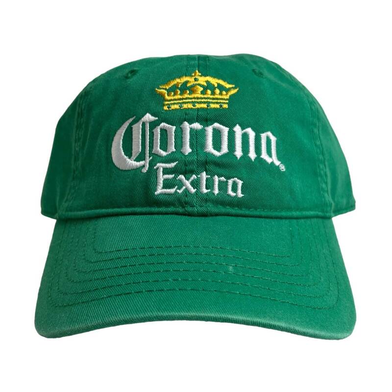 【キャップ/帽子】デッドストック Corona Extra (コロナエクストラ) メキシカンビール 新品未使用 6パネルキャップ グリーン 緑