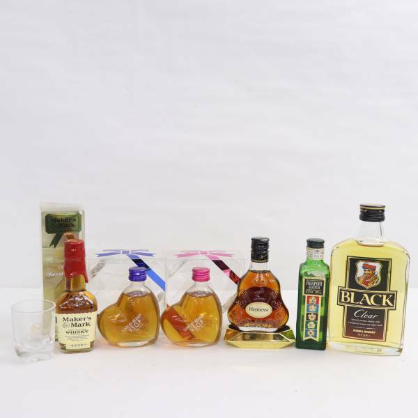 【6本セット】アルコールミニチュアボトル各種（サントリー ブランデー VSOP 40％ 50ml 等）G24E010046