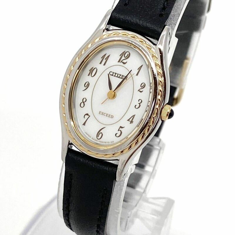 CITIZEN EXCEED 腕時計 デュラテクト オーバル アラビアン クォーツ quartz ゴールド シルバー 金銀 DURATECT シチズン エクシード Y919