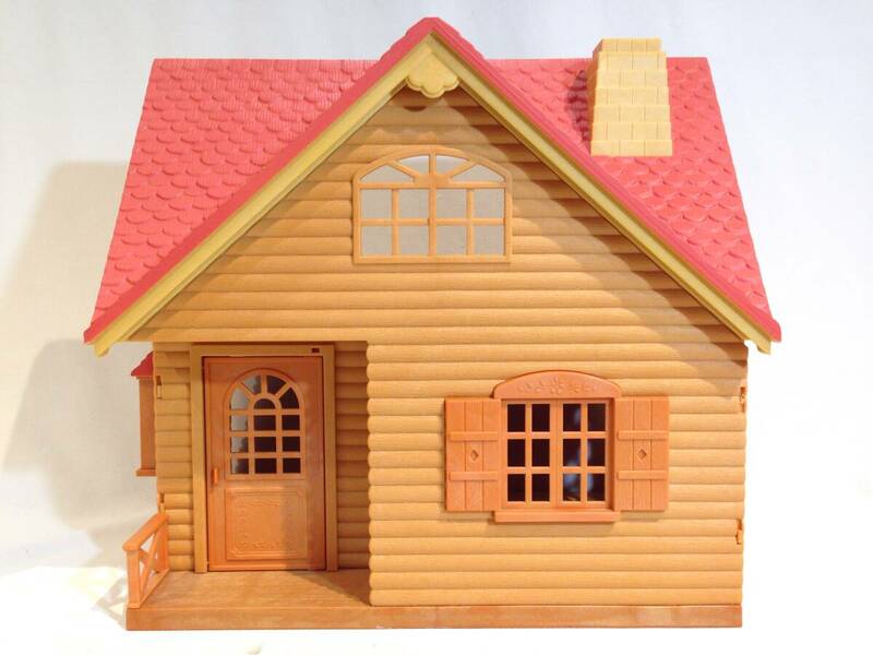 ◆674◆はじめてのシルバニアファミリー / 赤い屋根のお家 うさぎの人形 家具 セット / 女の子 おもちゃ ドールハウス ミニチュア