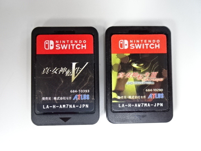 5M466SZ◎Nintendo Switch 真・女神転生V/真・女神転生III スイッチ ソフトのみ 2点セット◎中古【送料無料】