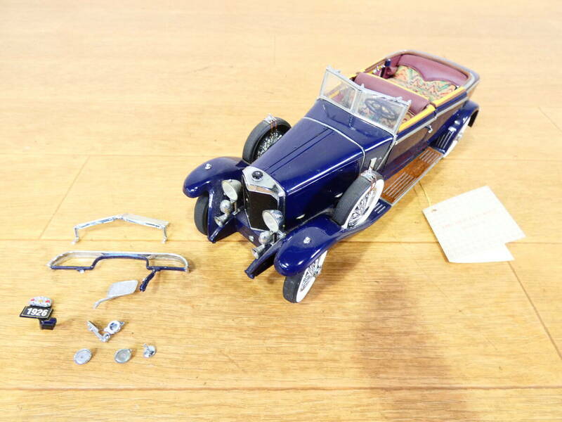 ◎ジャンク フランクリンミント ダイキャストミニカー メルセデスベンツ モデルK(1926) ブルー 1/24 タグ付き 破損・欠損あり ＠60(5)