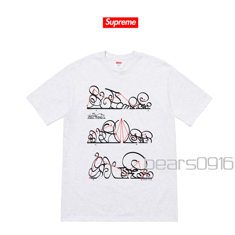 新品アメリカ オンライン購入 SUPREME シュプリーム System Tee Tシャツ 灰L