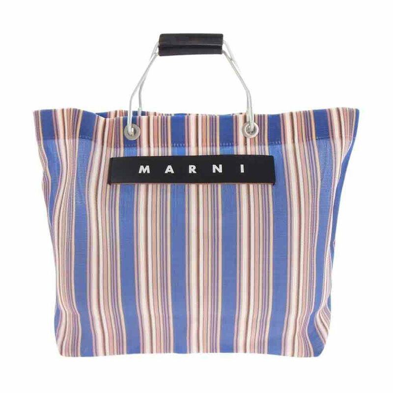 MARNI マルニ MARKET STRIPE BAG マーケット ストライプ トート バッグ マルチカラー系【中古】