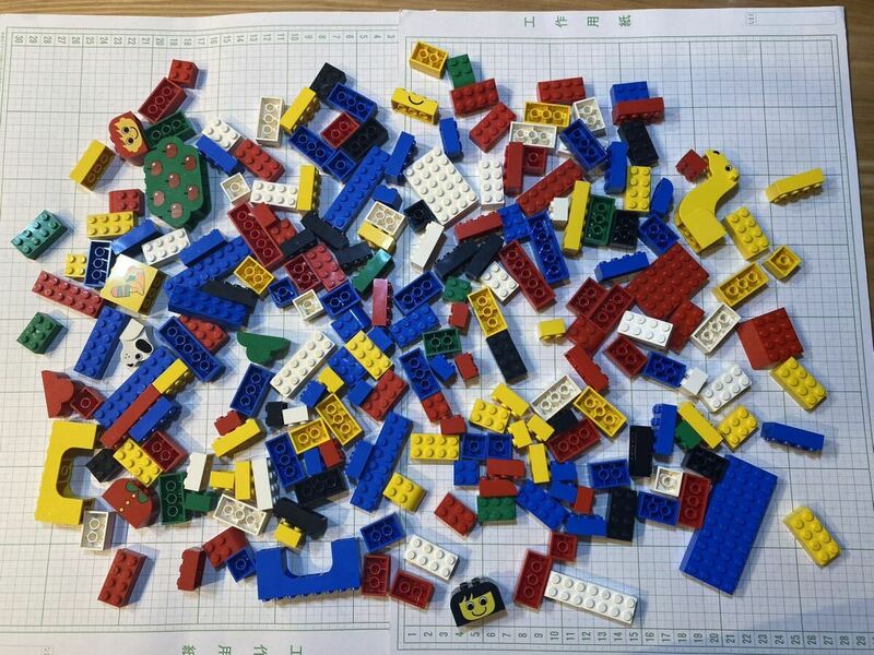 LEGO レゴ パーツ バラ LEGOレゴブロック　500g その30 基本ブロック　赤いバケツ系　