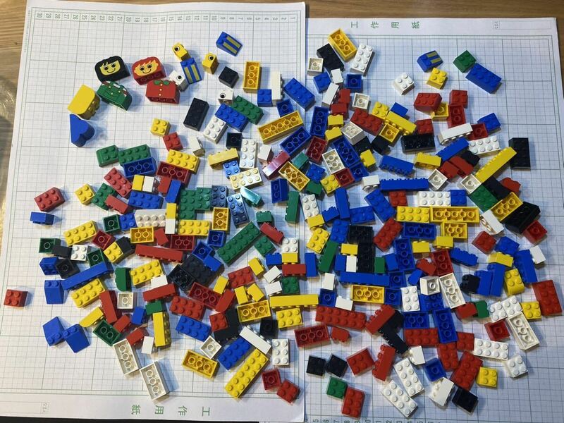 LEGO レゴ パーツ バラ LEGOレゴブロック　500g その31 基本ブロック　赤いバケツ系　