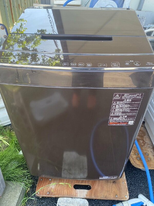 NI050128◆TOSHIBA 東芝◆ZABOON 東芝 電気洗濯機 AW-10DP1BK 2021年製 グレインブラウン 自動投入 低振動 低騒音設計 本体 10㎏ 高性能