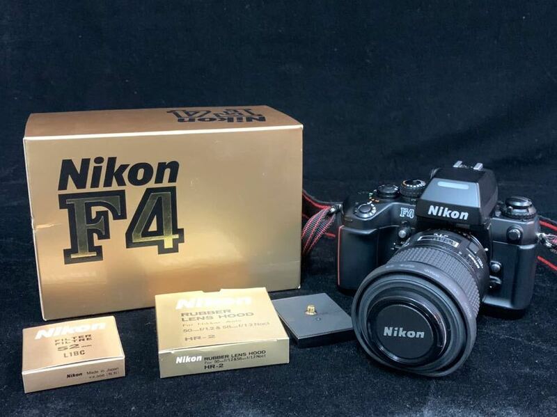 Nikon ニコン　F4　AF MICRO NIKKOR 105mm 1:2.8　HR-2　L1BC　フィルムカメラ　動作未確認　ジャンク　（Q15）