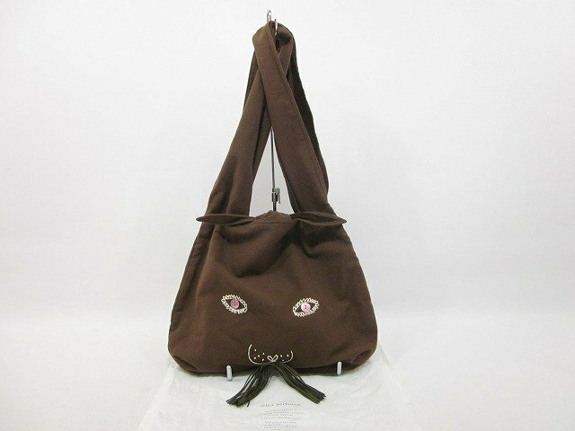 miina perhonen / ミナペルホネン usa bag うさバッグ大 ベロア レディース ブラウン