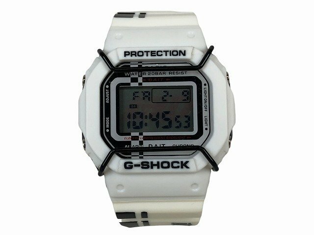 CASIO / カシオ G-SHOCK DW5600VT BAIT×イニシャルDコラボ ラバーベルト メンズ 文字盤ホワイト・ブラック