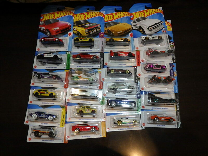 1円～　A　ホットウィール　レギュラー品　24台　未開封　未使用　60サイズ箱詰め合わせ　レア品封入　HOTWHEELS　