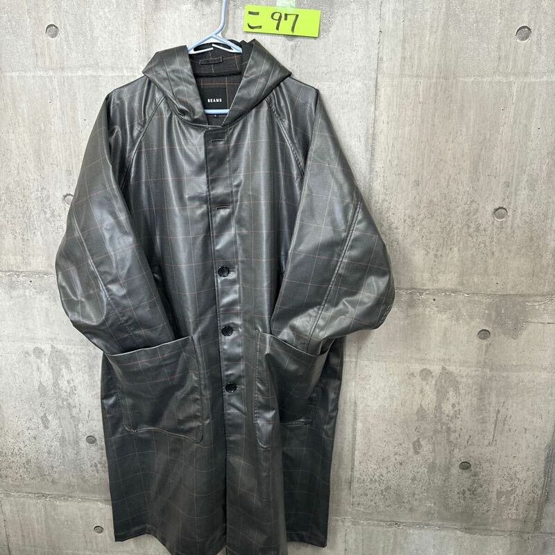 BEAMS ビームス ビニール コート ジャケット MENS メンズ Lサイズ 雨天時 雨具に 春秋用ロングコート