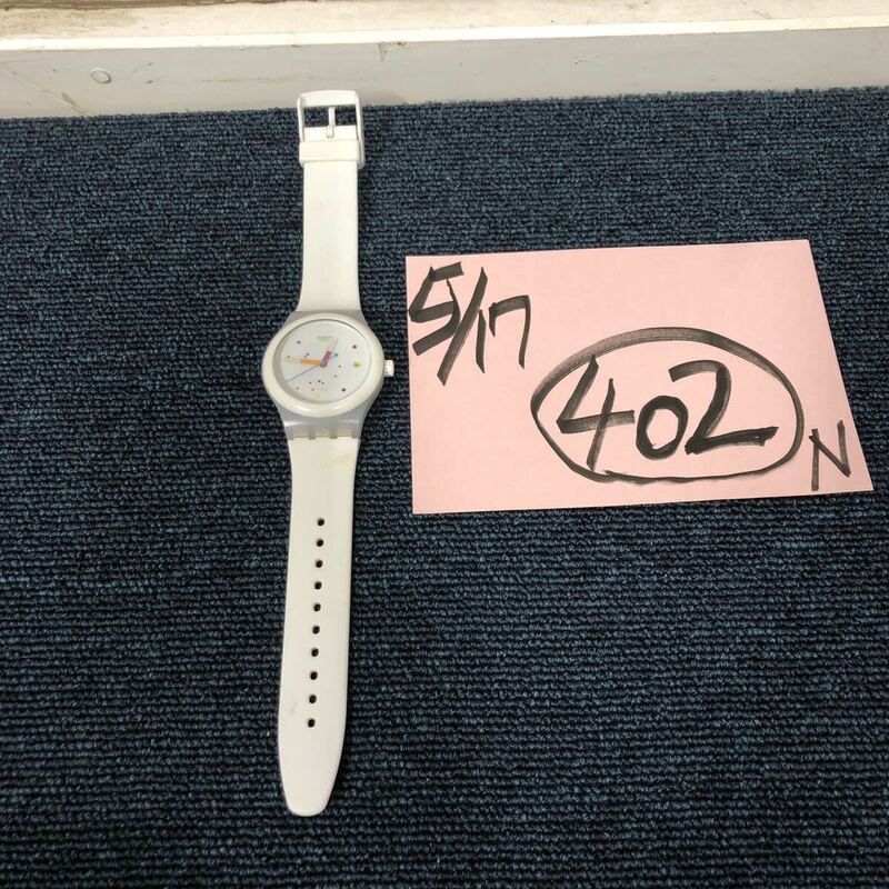 【に.ec】Swatch スウォッチ システム51 SISTEM WHITE 腕時計 SUTW400 自動巻き オートマティック ホワイト カラフル 動作未確認 電池切れ