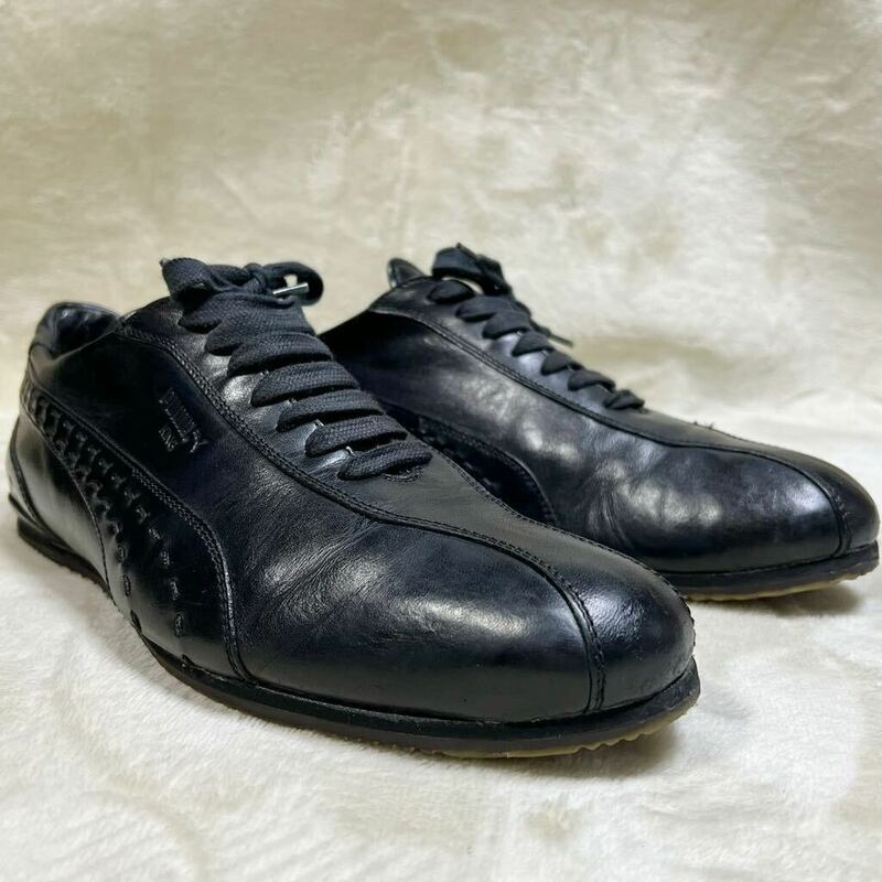 PUMA プーマ by gravis 本革レザー スニーカー メンズ （28cm 程）ブラック 黒 革靴 シューズ