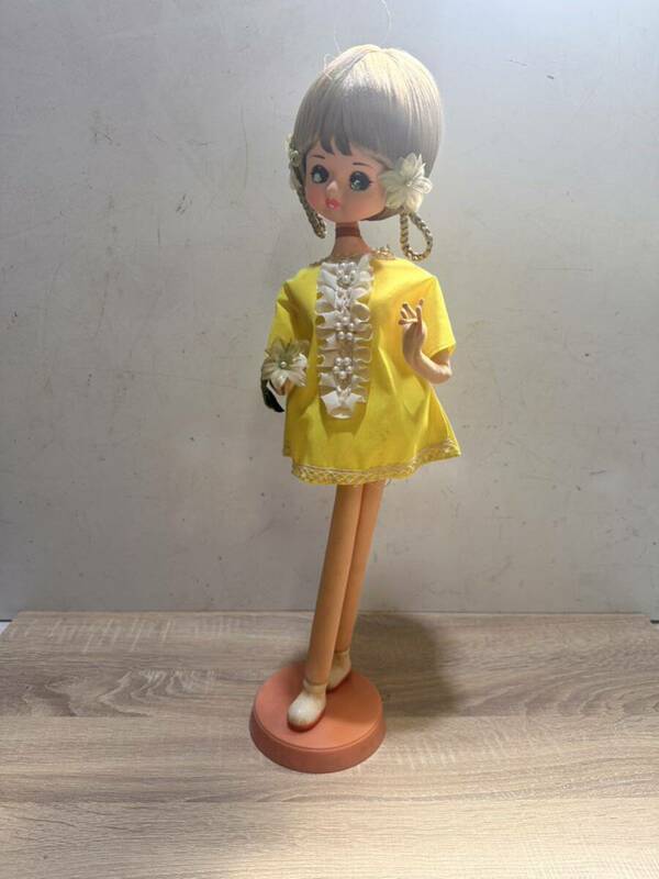 # 昭和レトロ 当時物 アンティーク ポーズ人形 ビンテージドール 全長約52cm