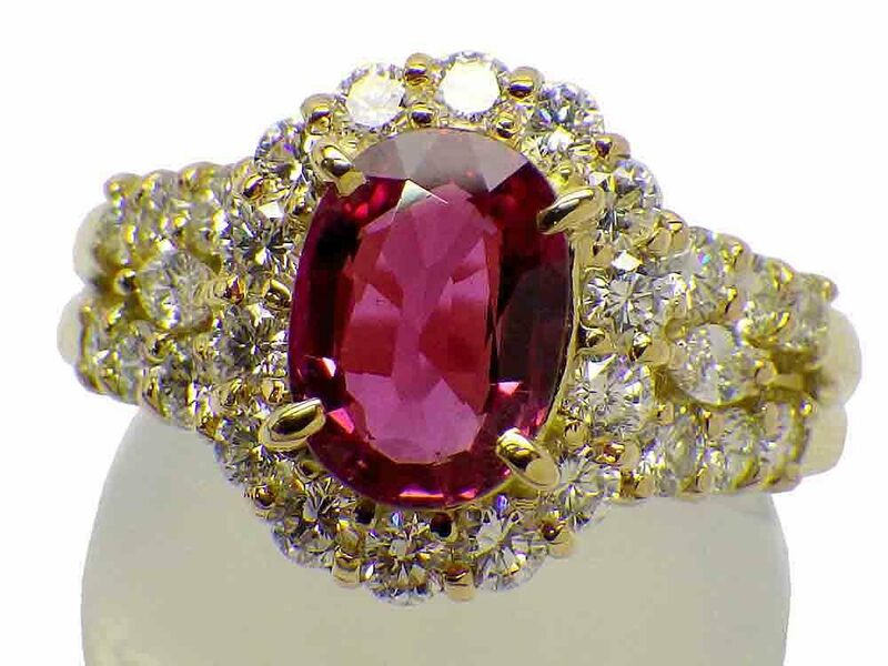 三越 ルビー ダイヤモンドリング K18 5.5g 14.5号 GIA鑑別書付き　Jewelry Ruby1.71ct Dia0.98ct Ring